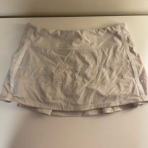 Lululemon White Pace Revival Skirt